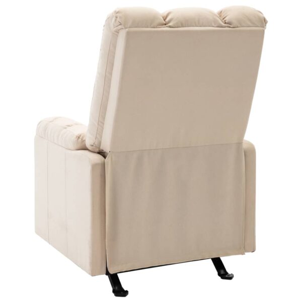 vidaXL Recliner Cream Fabric - Image 3