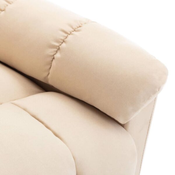 vidaXL Recliner Cream Fabric - Image 7