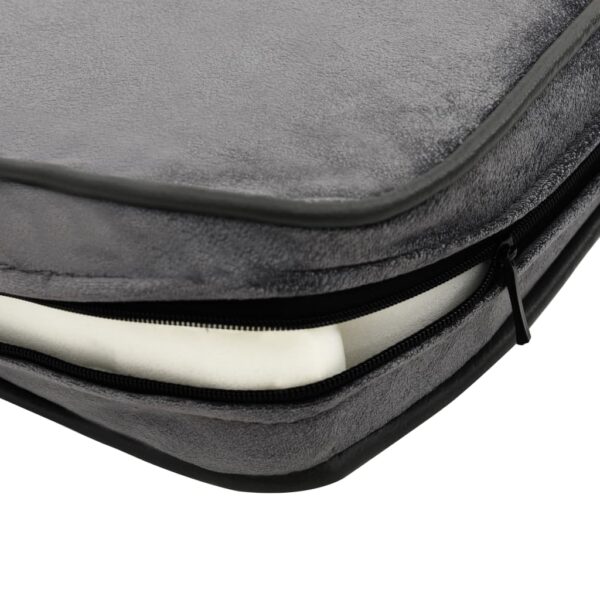 vidaXL Dog Sofa Gray 31.9"x16.9"x12.2" Plush and Faux Leather - Image 7