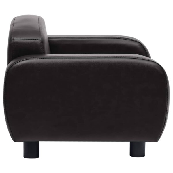 vidaXL Dog Sofa Black 31.5"x19.7"x15.7" Faux Leather - Image 5