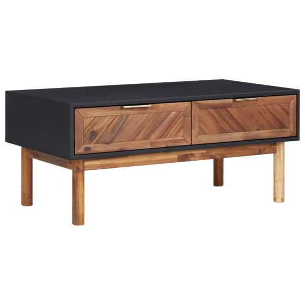 vidaXL Coffee Table 35.4"x19.7"x15.7" Solid Acacia Wood and MDF