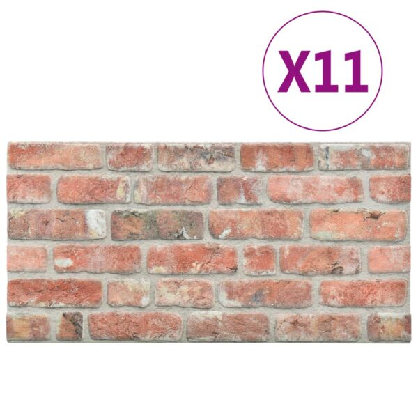 vidaXL 3D Wall Panels with Red Brick Design 11 pcs EPS - Image 5