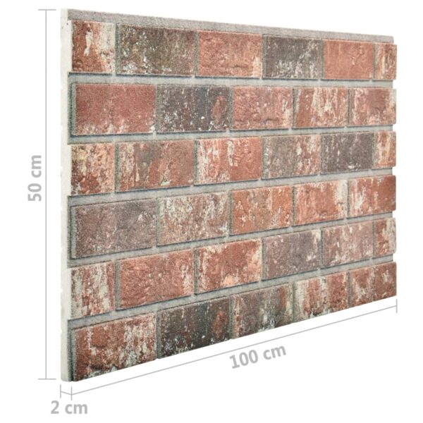 vidaXL 3D Wall Panels with Dark Brown & Gray Brick Design 11 pcs EPS - Image 8