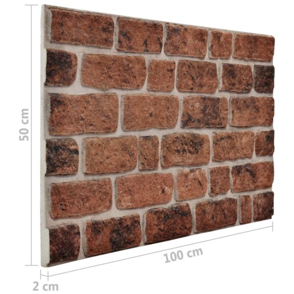 vidaXL 3D Wall Panels with Dark Brown Brick Design 11 pcs EPS - Image 8