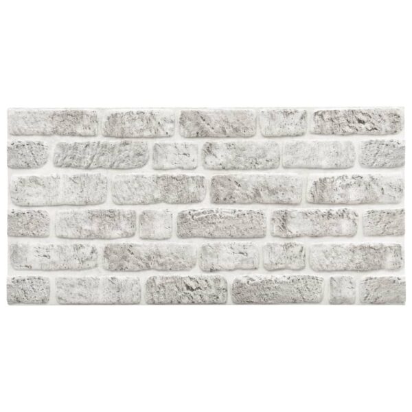 vidaXL 3D Wall Panels with Light Gray Brick Design 11 pcs EPS - Image 2