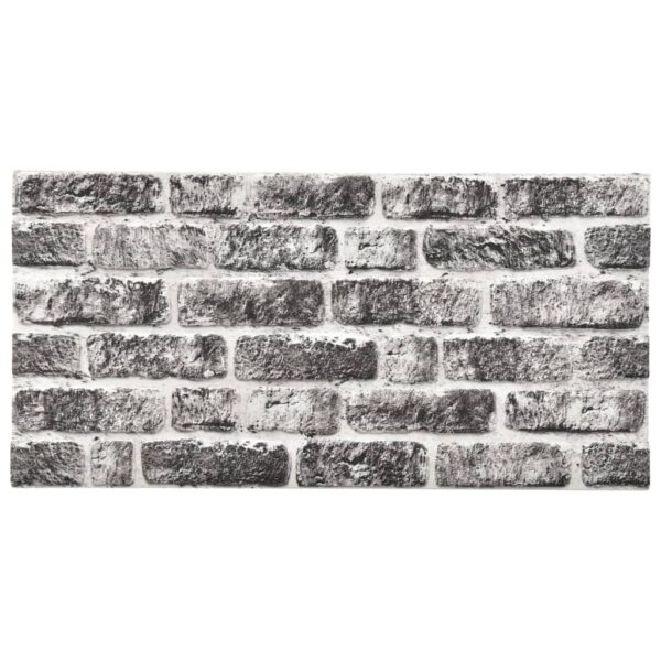 vidaXL 3D Wall Panels with Dark Gray Brick Design 11 pcs EPS - Image 2