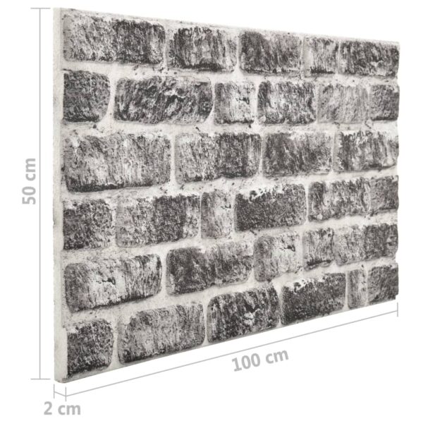 vidaXL 3D Wall Panels with Dark Gray Brick Design 11 pcs EPS - Image 8