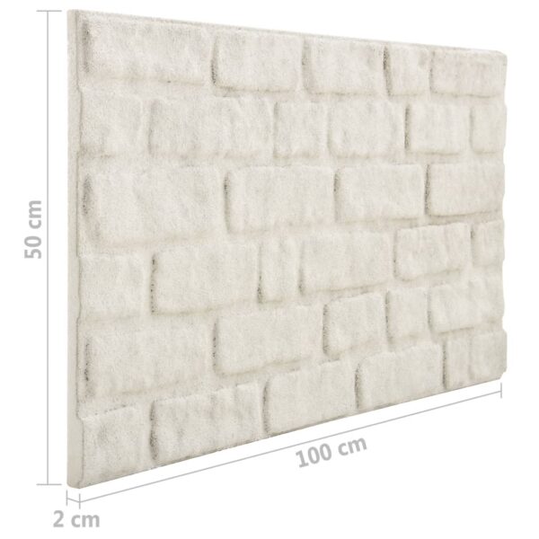 vidaXL 3D Wall Panels with White Brick Design 11 pcs EPS - Image 8