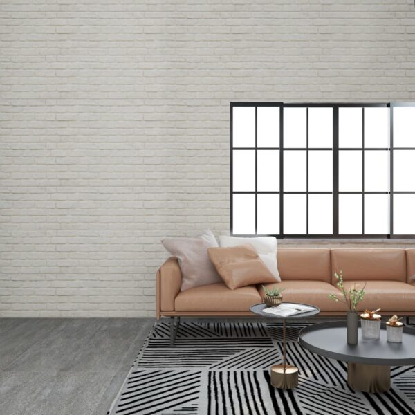 vidaXL 3D Wall Panels with White Brick Design 11 pcs EPS