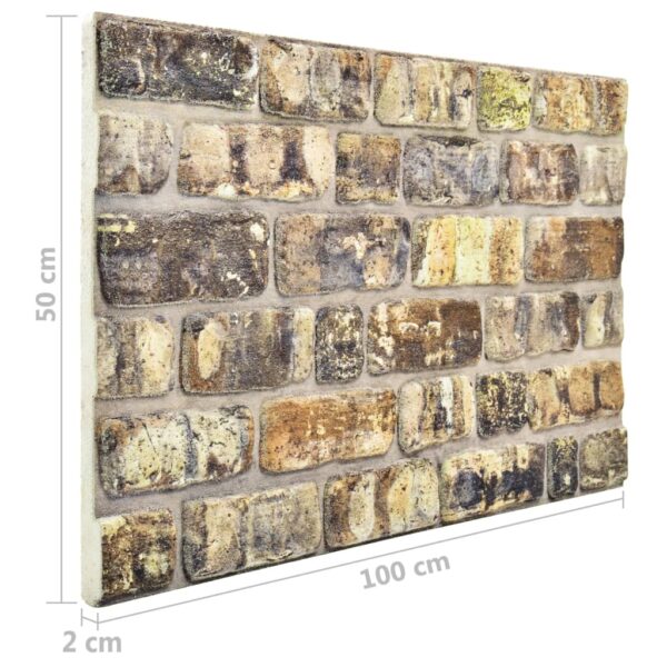 vidaXL 3D Wall Panels with Multicolor Brick Design 11 pcs EPS - Image 8