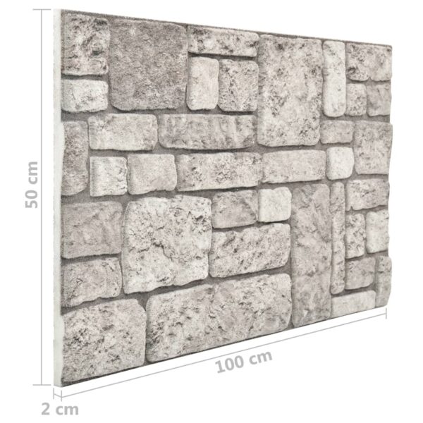 vidaXL 3D Wall Panels with Gray Brick Design 11 pcs EPS - Image 8