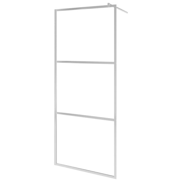 vidaXL Walk-in Shower Wall with Clear ESG Glass 45.3"x76.8" - Image 2