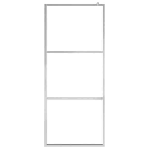 vidaXL Walk-in Shower Wall with Whole Frosted ESG Glass 35.4"x76.8" - Image 3