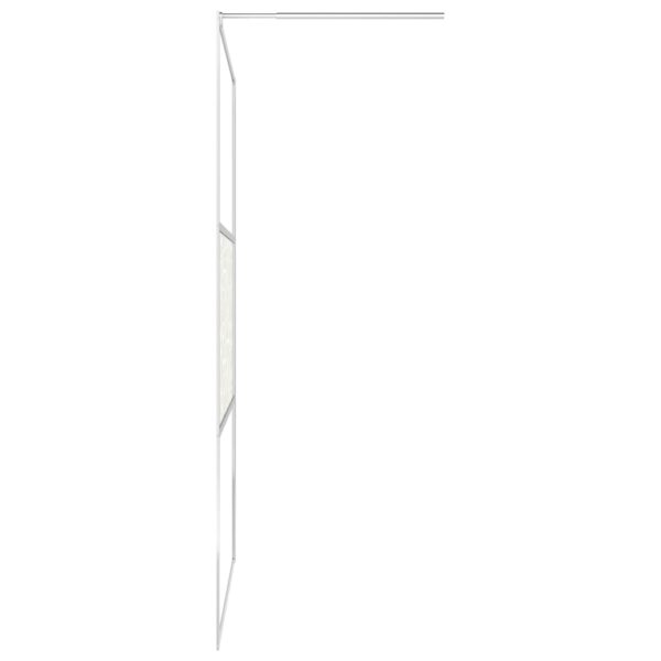 vidaXL Walk-in Shower Wall ESG Glass with Stone Design 35.4"x76.8" - Image 5