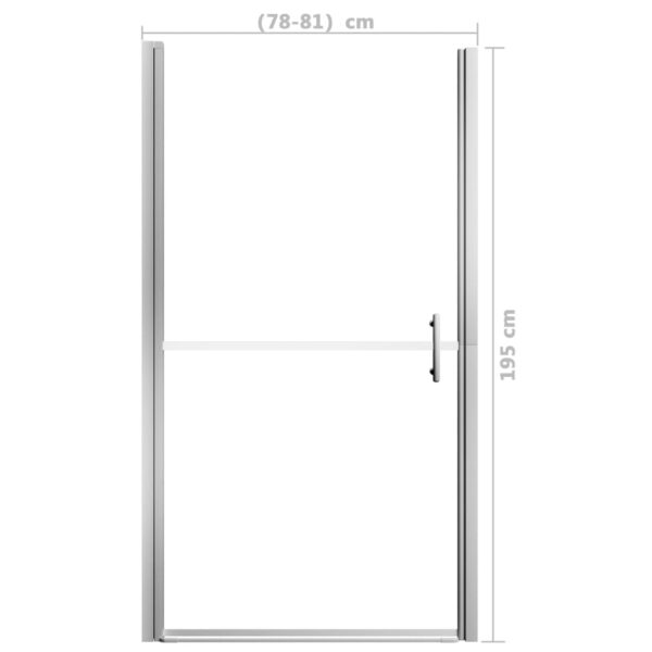 vidaXL Shower Door Tempered Glass 31.9"x76.8" - Image 5