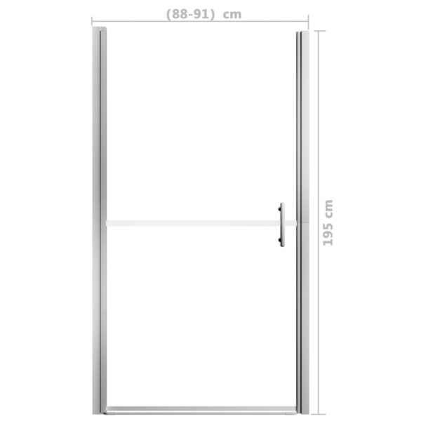 vidaXL Shower Door Tempered Glass 35.8"x76.8" - Image 5