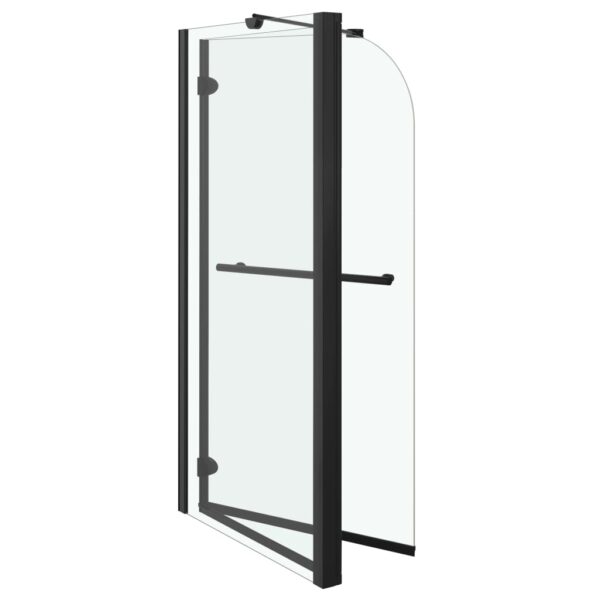 vidaXL Bi-Folding Shower Enclosure ESG 47.2"x26.8"x51.2" Black - Image 4