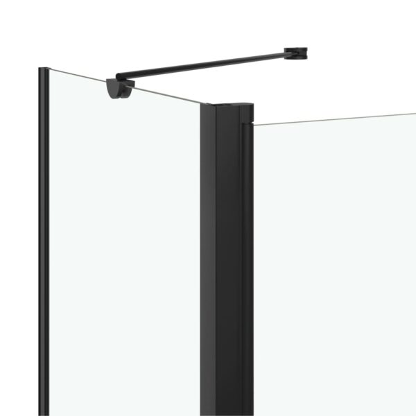 vidaXL Bi-Folding Shower Enclosure ESG 47.2"x26.8"x51.2" Black - Image 5