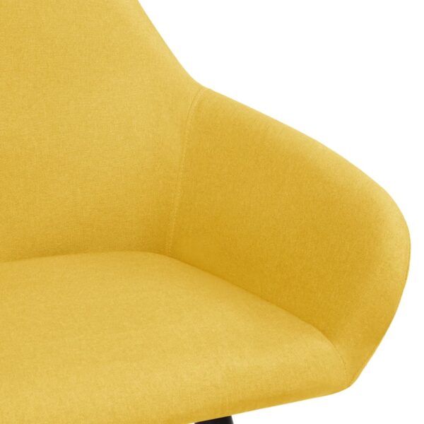 vidaXL Dining Chairs 2 pcs Yellow Fabric - Image 5