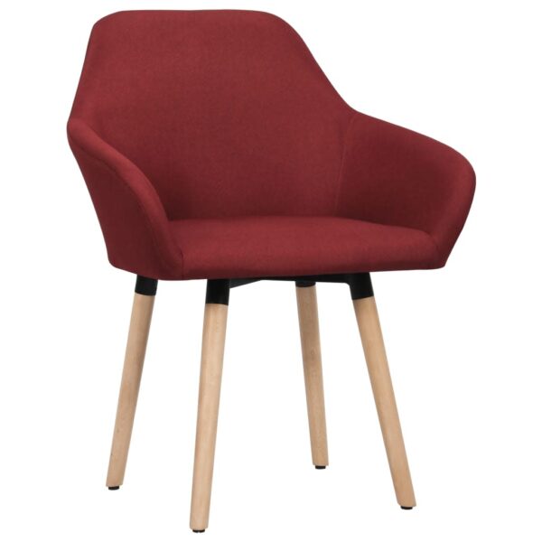 vidaXL Dining Chairs 2 pcs Wine Red Fabric - Image 2