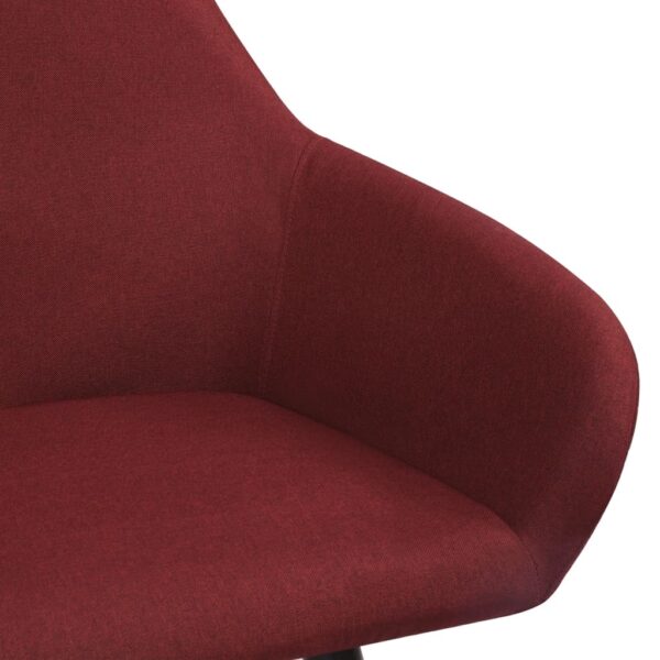 vidaXL Dining Chairs 2 pcs Wine Red Fabric - Image 5