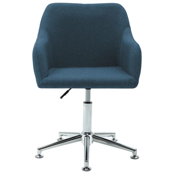 vidaXL Swivel Dining Chair Blue Fabric - Image 2