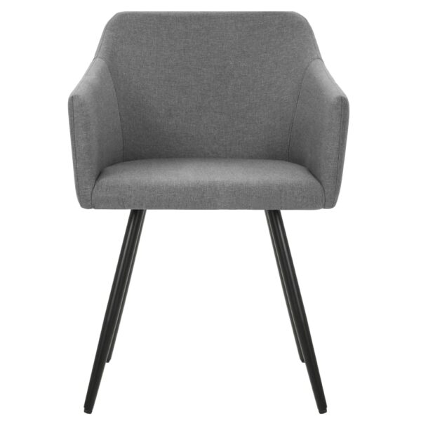 vidaXL Dining Chairs 2 pcs Light Gray Fabric - Image 3