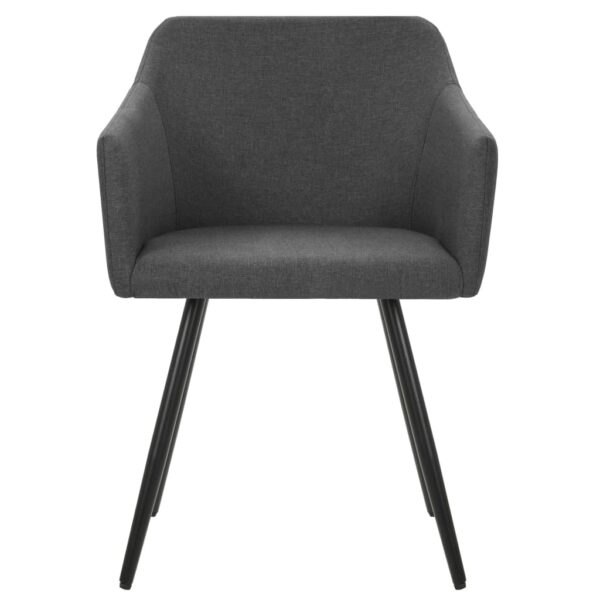 vidaXL Dining Chairs 2 pcs Dark Gray Fabric - Image 3