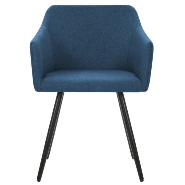 vidaXL Dining Chairs 2 pcs Blue Fabric - Image 3