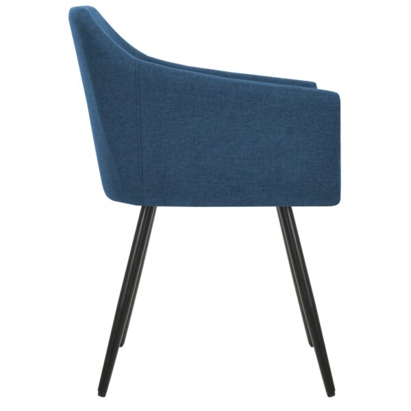 vidaXL Dining Chairs 2 pcs Blue Fabric - Image 4