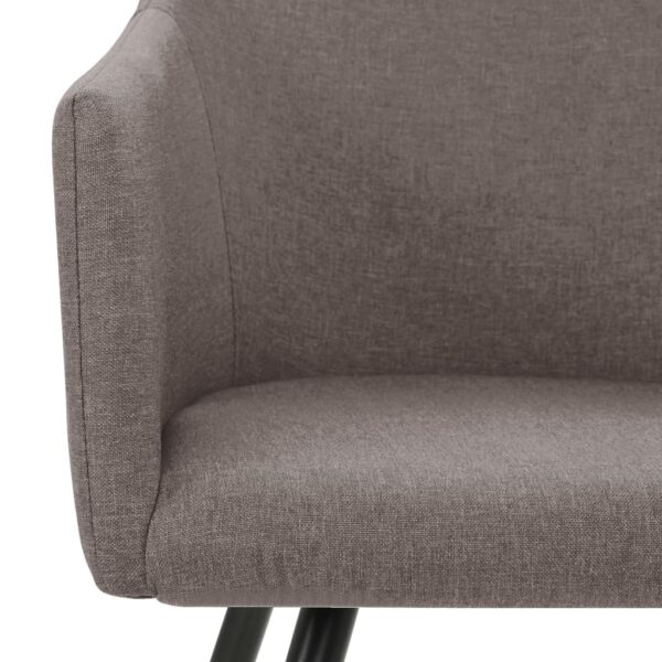 vidaXL Dining Chairs 2 pcs Taupe Fabric - Image 5