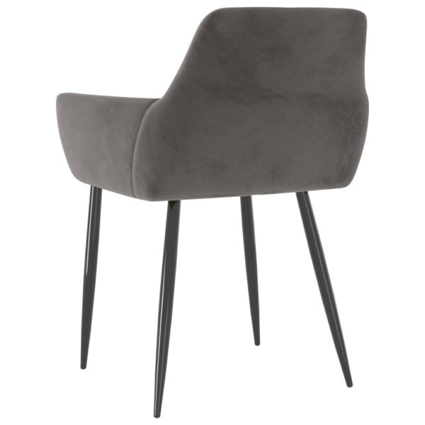 vidaXL Dining Chairs 2 pcs Dark Gray Velvet - Image 6