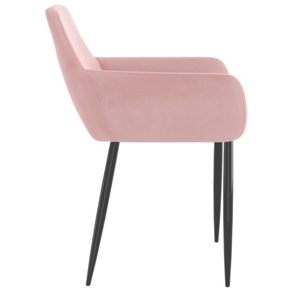 vidaXL Dining Chairs 2 pcs Pink Velvet - Image 4