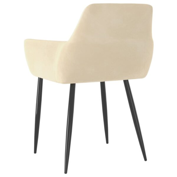 vidaXL Dining Chairs 2 pcs Cream Velvet - Image 5