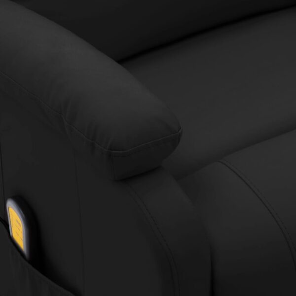 vidaXL Massage Chair Black Faux Leather - Image 5