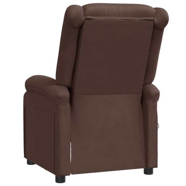 vidaXL Massage Chair Brown Faux Leather - Image 5