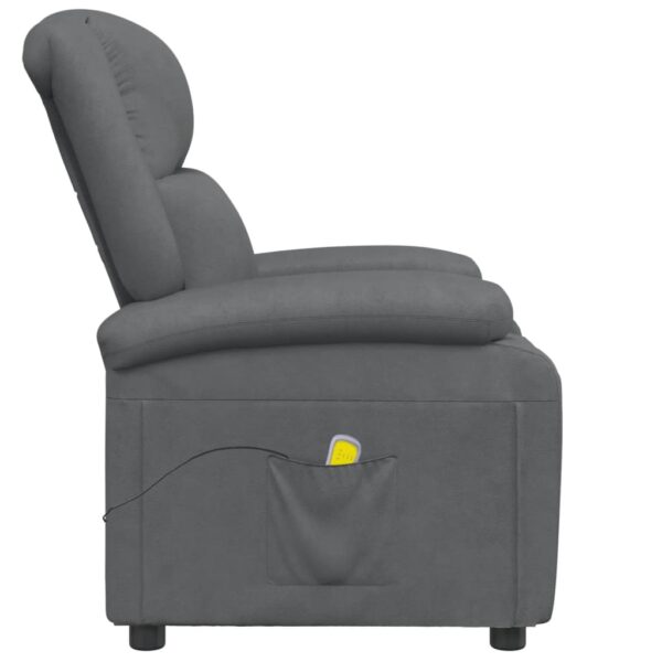 vidaXL Massage Chair Anthracite Faux Leather - Image 4