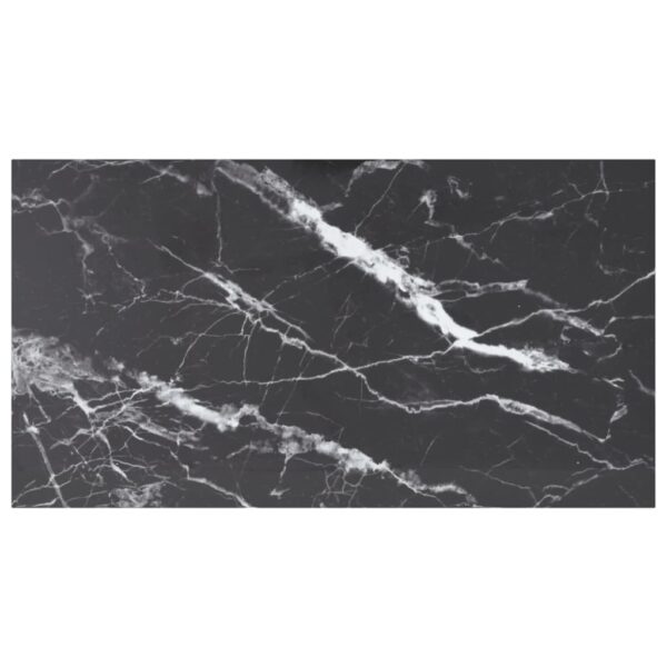 vidaXL Table Top Black 47.2"x25.6" 0.3" Tempered Glass with Marble Design