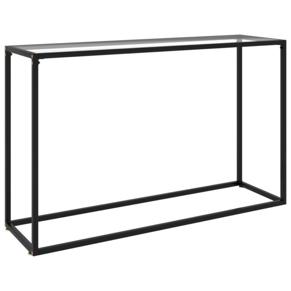 vidaXL Console Table Transparent 47.2"x13.8"x29.5" Tempered Glass