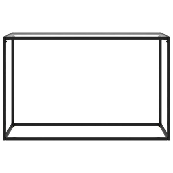 vidaXL Console Table Transparent 47.2"x13.8"x29.5" Tempered Glass - Image 2