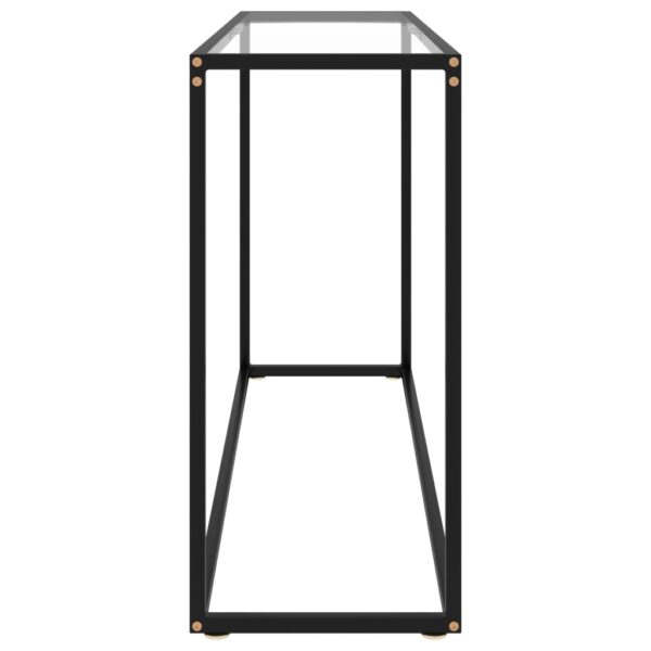 vidaXL Console Table Transparent 47.2"x13.8"x29.5" Tempered Glass - Image 3