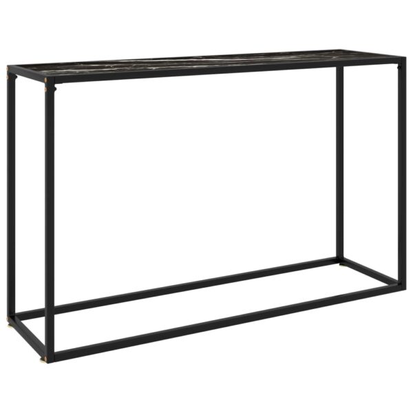 vidaXL Console Table Black 47.2"x13.8"x29.5" Tempered Glass