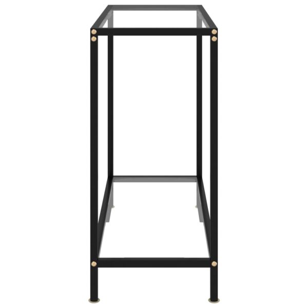 vidaXL Console Table Transparent 31.5"x13.8"x29.5" Tempered Glass - Image 3