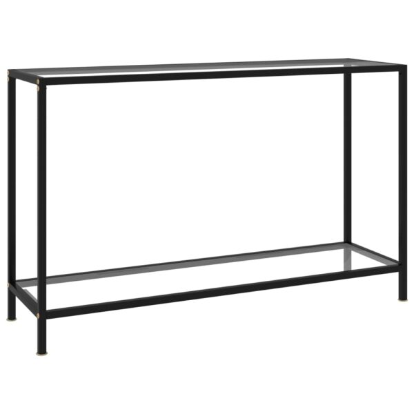 vidaXL Console Table Transparent 47.2"x13.8"x29.5" Tempered Glass