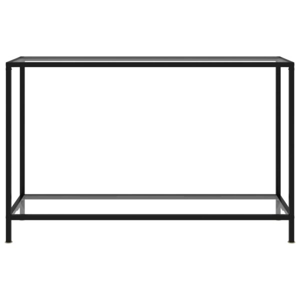 vidaXL Console Table Transparent 47.2"x13.8"x29.5" Tempered Glass - Image 2