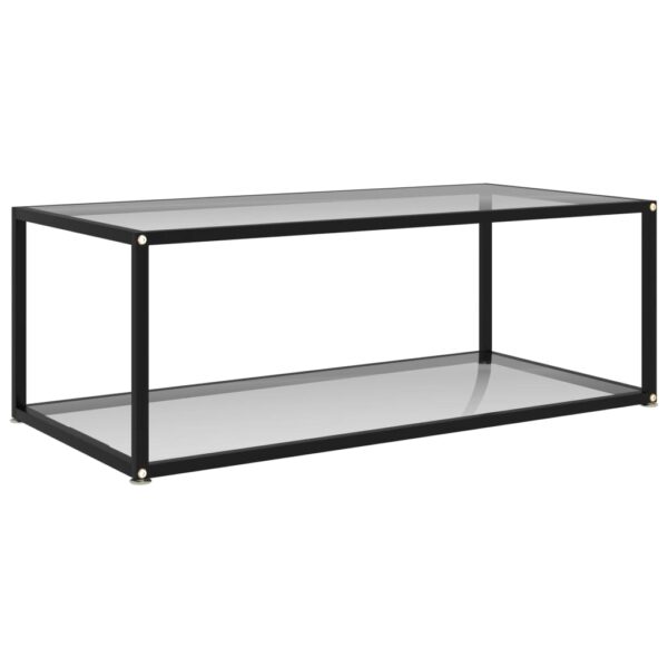 vidaXL Coffee Table Transparent 39.4"x19.7"x13.8" Tempered Glass