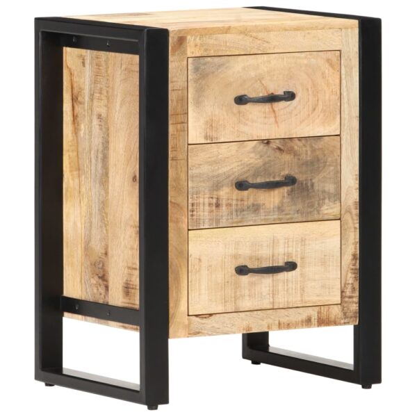 vidaXL Bedside Cabinet 15.7"x13.8"x21.7" Solid Mango Wood - Image 10