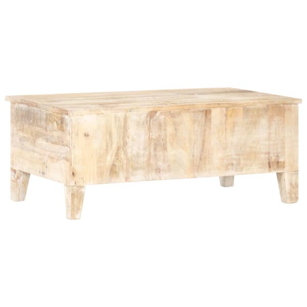 vidaXL Coffee Table 39.4"x21.7"x15.7" Rough Acacia Wood - Image 4