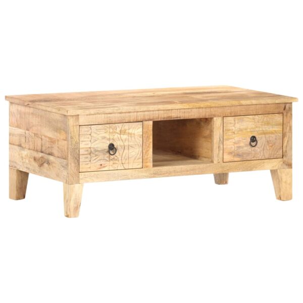 vidaXL Coffee Table 39.4"x21.7"x15.7" Rough Mango Wood