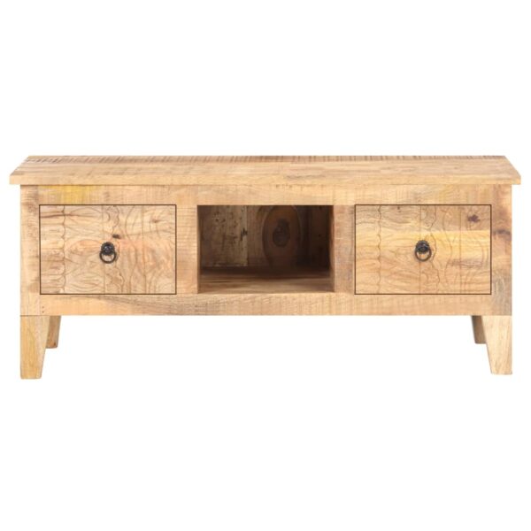 vidaXL Coffee Table 39.4"x21.7"x15.7" Rough Mango Wood - Image 3